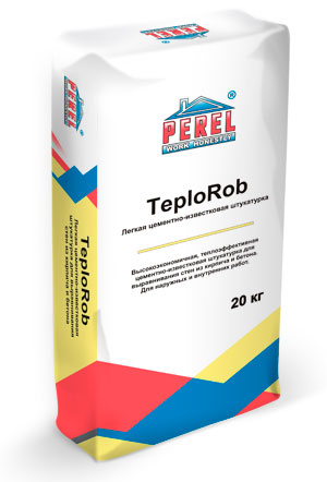 0518 TeploRob Штукатурка цементно-известковая легкая Perel 20 кг в Рузе по низкой цене