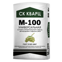 сухая смесь универсальная м-100 в упаковке 50 кг кварц Руза купить