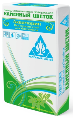 Клей плиточный для бассейнов АКВАМАРИН Каменный цветок 25 кг в Рузе по низкой цене